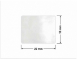 PLOMBA VOID TRANSPARENT POŁYSK SZACHOWNICA KARO D-44AC2 prostokąt 22x18mm