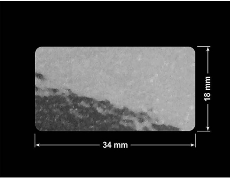 PLOMBA VOID TRANSPARENT POŁYSK SZACHOWNICA KARO D-44AC2 prostokąt 34x18mm
