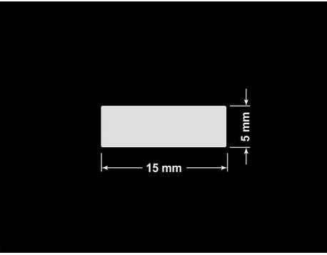 PLOMBA KRUCHA BIAŁA POŁYSK STABILNY PODKŁAD D-2829 prostokąt 15x5mm