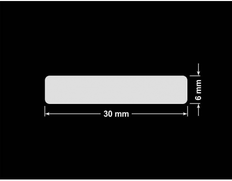 PLOMBA KRUCHA BIAŁA POŁYSK STABILNY PODKŁAD D-2829 prostokąt 30x6mm