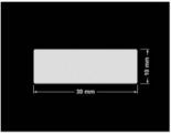 PLOMBA KRUCHA BIAŁA POŁYSK STABILNY PODKŁAD D-2829 prostokąt 30x10mm
