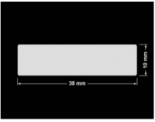 PLOMBA KRUCHA BIAŁA POŁYSK STABILNY PODKŁAD D-2829 prostokąt 38x10mm