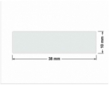PLOMBA KRUCHA BIAŁA POŁYSK STABILNY PODKŁAD D-2829 prostokąt 38x10mm