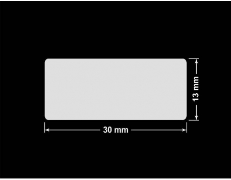 PLOMBA KRUCHA BIAŁA POŁYSK STABILNY PODKŁAD D-2829 prostokąt 30x13mm