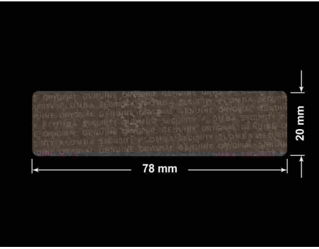PLOMBA VOID TRANSPARENT POŁYSK PLOMBA SECURITY T-54AY2 prostokąt 10x5mm