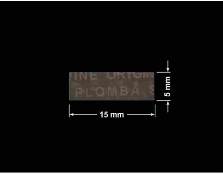 PLOMBA VOID TRANSPARENT POŁYSK PLOMBA SECURITY T-54AY2 prostokąt 15x5mm