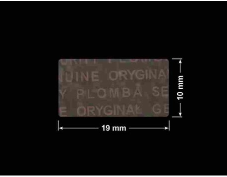 PLOMBA VOID TRANSPARENT POŁYSK PLOMBA SECURITY T-54AY2 prostokąt 19x10mm