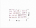 PLOMBA VOID TRANSPARENT POŁYSK PLOMBA SECURITY T-54AY2 prostokąt 19x10mm