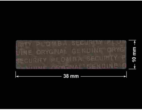PLOMBA VOID TRANSPARENT POŁYSK PLOMBA SECURITY T-54AY2 prostokąt 38x10mm
