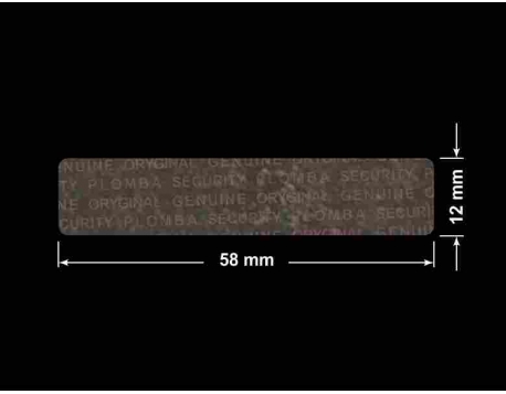 PLOMBA VOID TRANSPARENT POŁYSK PLOMBA SECURITY T-54AY2 prostokąt 58x12mm