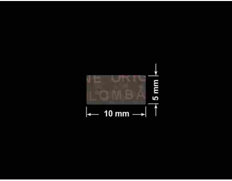 PLOMBA VOID TRANSPARENT POŁYSK PLOMBA SECURITY T-54AY2 prostokąt 30x13mm