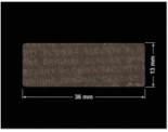 PLOMBA VOID TRANSPARENT POŁYSK PLOMBA SECURITY T-54AY2 prostokąt 36x13mm