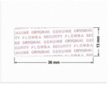 PLOMBA VOID TRANSPARENT POŁYSK PLOMBA SECURITY T-54AY2 prostokąt 36x13mm