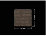PLOMBA VOID TRANSPARENT POŁYSK PLOMBA SECURITY T-54AY2 kwadrat 15x15mm