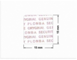 PLOMBA VOID TRANSPARENT POŁYSK PLOMBA SECURITY T-54AY2 kwadrat 15x15mm