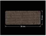 PLOMBA VOID TRANSPARENT POŁYSK PLOMBA SECURITY T-54AY2 prostokąt 38x15mm