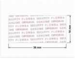 PLOMBA VOID TRANSPARENT POŁYSK PLOMBA SECURITY T-54AY2 prostokąt 38x18mm