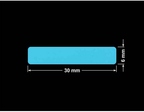 PLOMBA NIEBIESKA MAT VOIDOPEN A-347V3 prostokąt 30x6mm