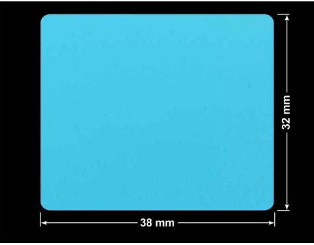 PLOMBA NIEBIESKA MAT VOIDOPEN A-347V3 prostokąt 38x32mm