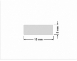 PLOMBA SREBRNA PÓŁPOŁYSK PLASTER MIODU T-441M2 prostokąt 15x5mm