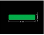PLOMBA ZIELONA PMS354 MAT VOIDOPEN A-34ZV3 prostokąt 30x6mm