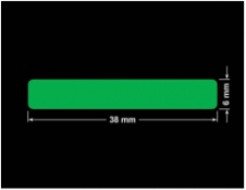PLOMBA ZIELONA PMS354 MAT VOIDOPEN A-34ZV3 prostokąt 38x6mm
