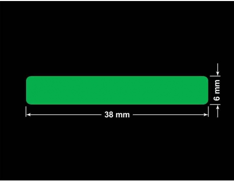 PLOMBA ZIELONA PMS354 MAT VOIDOPEN A-34ZV3 prostokąt 38x6mm