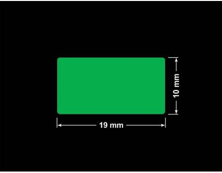 PLOMBA ZIELONA PMS354 MAT VOIDOPEN A-34ZV3 prostokąt 19x10mm