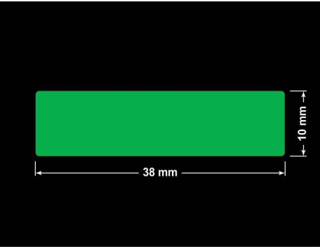 PLOMBA ZIELONA PMS354 MAT VOIDOPEN A-34ZV3 prostokąt 38x10mm