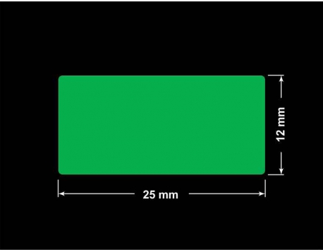 PLOMBA ZIELONA PMS354 MAT VOIDOPEN A-34ZV3 prostokąt 25x12mm