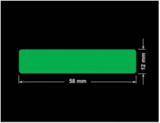 PLOMBA ZIELONA PMS354 MAT VOIDOPEN A-34ZV3 prostokąt 58x12mm