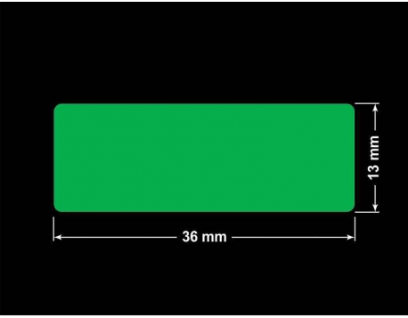 PLOMBA ZIELONA PMS354 MAT VOIDOPEN A-34ZV3 prostokąt 36x13mm