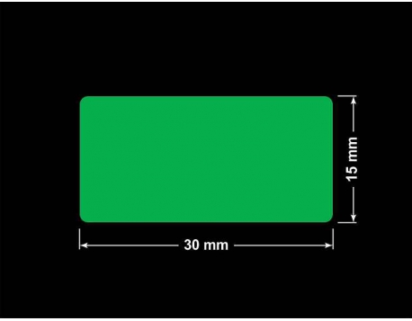 PLOMBA ZIELONA PMS354 MAT VOIDOPEN A-34ZV3 prostokąt 30x15mm