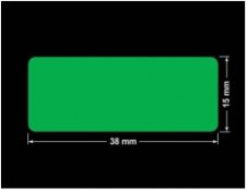 PLOMBA ZIELONA PMS354 MAT VOIDOPEN A-34ZV3 prostokąt 38x15mm