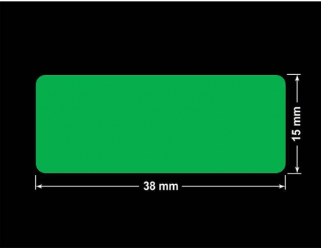 PLOMBA ZIELONA PMS354 MAT VOIDOPEN A-34ZV3 prostokąt 38x15mm