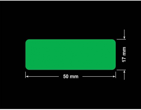 PLOMBA ZIELONA PMS354 MAT VOIDOPEN A-34ZV3 prostokąt 50x17mm