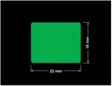 PLOMBA ZIELONA PMS354 MAT VOIDOPEN A-34ZV3 prostokąt 22x18mm