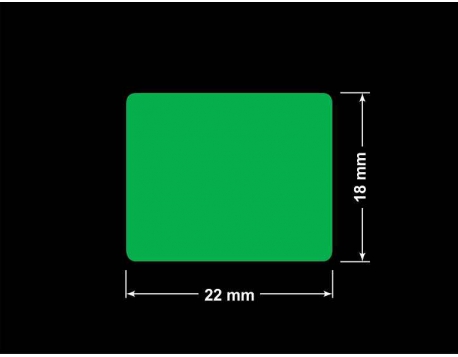 PLOMBA ZIELONA PMS354 MAT VOIDOPEN A-34ZV3 prostokąt 22x18mm