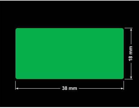 PLOMBA ZIELONA PMS354 MAT VOIDOPEN A-34ZV3 prostokąt 38x18mm