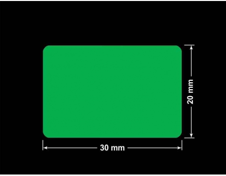 PLOMBA ZIELONA PMS354 MAT VOIDOPEN A-34ZV3 prostokąt 30x20mm