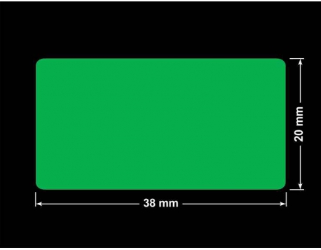 PLOMBA ZIELONA PMS354 MAT VOIDOPEN A-34ZV3 prostokąt 38x20mm