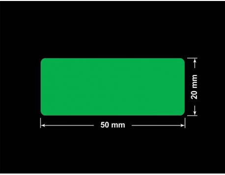 PLOMBA ZIELONA PMS354 MAT VOIDOPEN A-34ZV3 prostokąt 50x20mm
