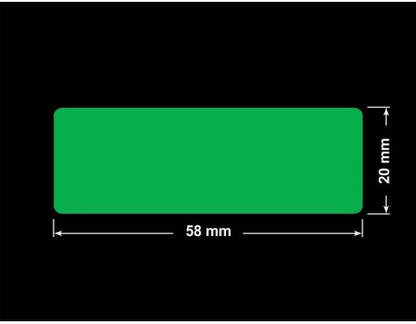PLOMBA ZIELONA PMS354 MAT VOIDOPEN A-34ZV3 prostokąt 58x20mm