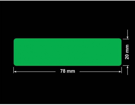 PLOMBA ZIELONA PMS354 MAT VOIDOPEN A-34ZV3 prostokąt 78x20mm