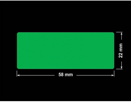 PLOMBA ZIELONA PMS354 MAT VOIDOPEN A-34ZV3 prostokąt 58x22mm