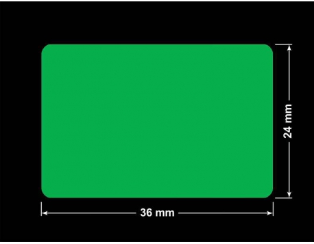 PLOMBA ZIELONA PMS354 MAT VOIDOPEN A-34ZV3 prostokąt 36x24mm