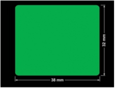 PLOMBA ZIELONA PMS354 MAT VOIDOPEN A-34ZV3 prostokąt 38x32mm