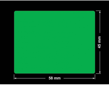 PLOMBA ZIELONA PMS354 MAT VOIDOPEN A-34ZV3 prostokąt 58x45mm