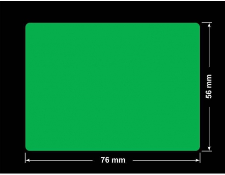 PLOMBA ZIELONA PMS354 MAT VOIDOPEN A-34ZV3 prostokąt 76x56mm