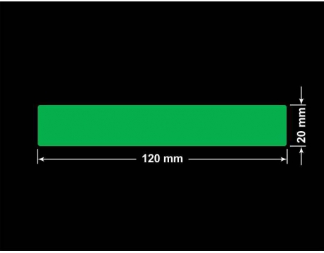 PLOMBA ZIELONA PMS354 MAT VOIDOPEN A-34ZV3 prostokąt 120x20mm